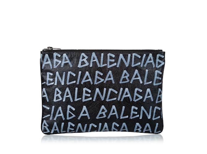 Black Balenciaga Leather Clutch Bag  ref.1213127