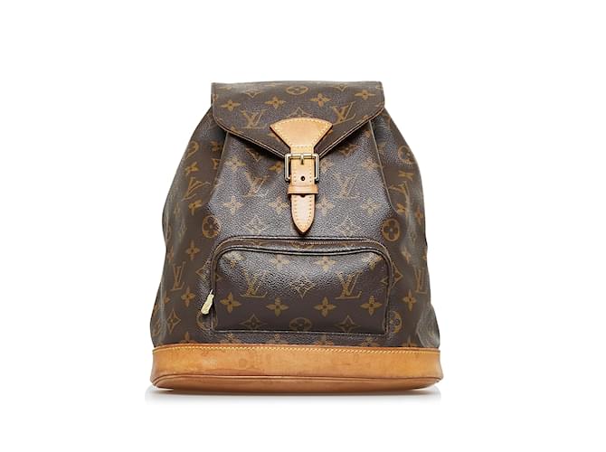 Brown Louis Vuitton Monogram Montsouris MM Backpack Cloth  ref.1213133