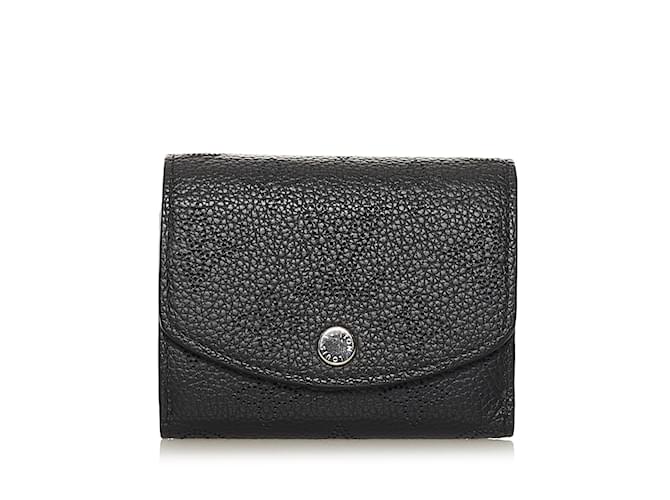 Black Louis Vuitton Mahina Iris XS Wallet Leather  ref.1213177