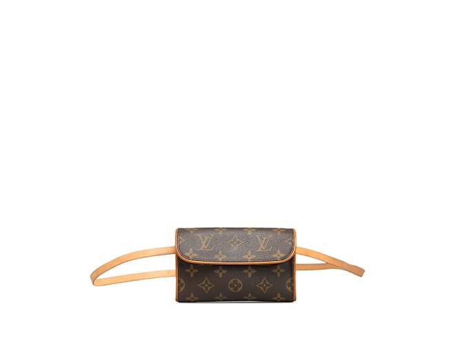 Borsa a tracolla fiorentina con pochette monogramma Louis Vuitton marrone Pelle  ref.1213186