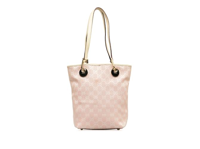 Pink Gucci GG Canvas Eclipse Tote Bag Leather  ref.1213201