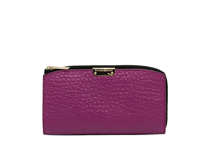 Purple Burberry Madison Leather Long Wallet  ref.1213209