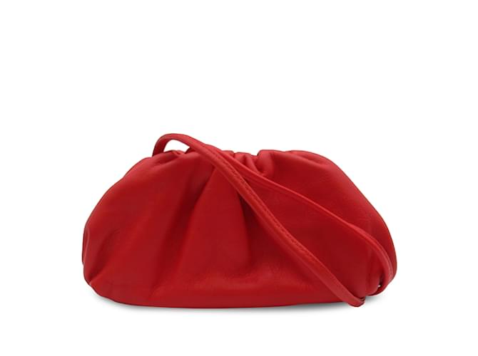 Red Bottega Veneta The Mini Pouch Crossbody Bag Leather  ref.1213218
