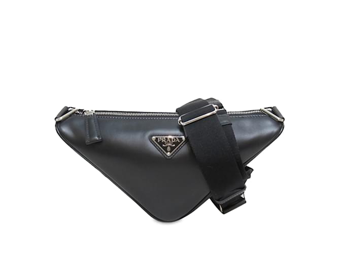 Black Prada Triangle Belt Bag Leather  ref.1213250