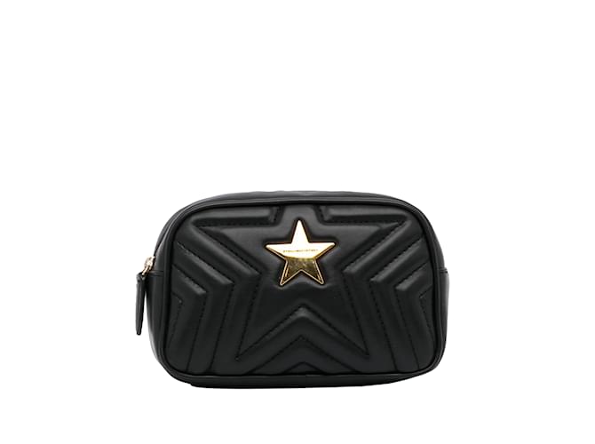 Stella Mc Cartney Bolso de mano acolchado con estrellas en negro de Stella McCartney Cuero  ref.1213267