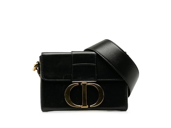 Black Dior Leather 30 MONTAIGNE BOX BAG  ref.1213351