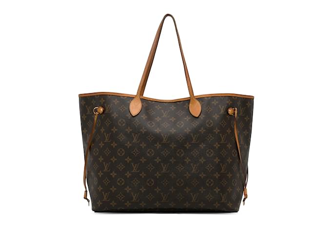 Brown Louis Vuitton Monogram Neverfull GM Tote Bag Leather  ref.1213444