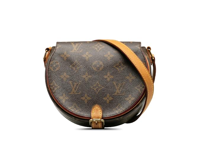 Brown Louis Vuitton Monogram Sac Tambourine Crossbody Bag Leather  ref.1213447