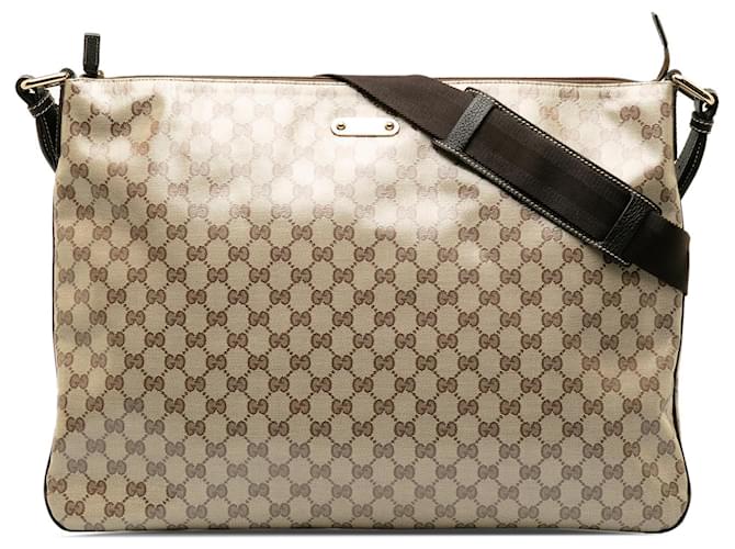 Brown Gucci GG Crystal Crossbody Bag Cloth  ref.1213460