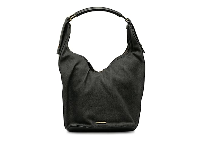 Black Gucci Web Denim Shoulder Bag  ref.1213462