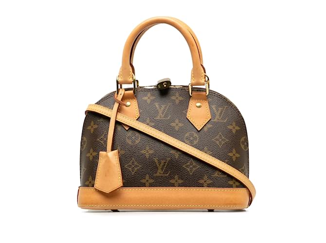 Bolso satchel Alma BB marrón con monograma de Louis Vuitton Castaño Cuero  ref.1213493