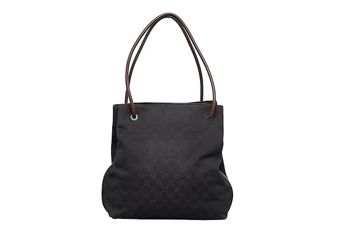Brown Gucci GG Canvas Gifford Tote Bag Leather  ref.1213516