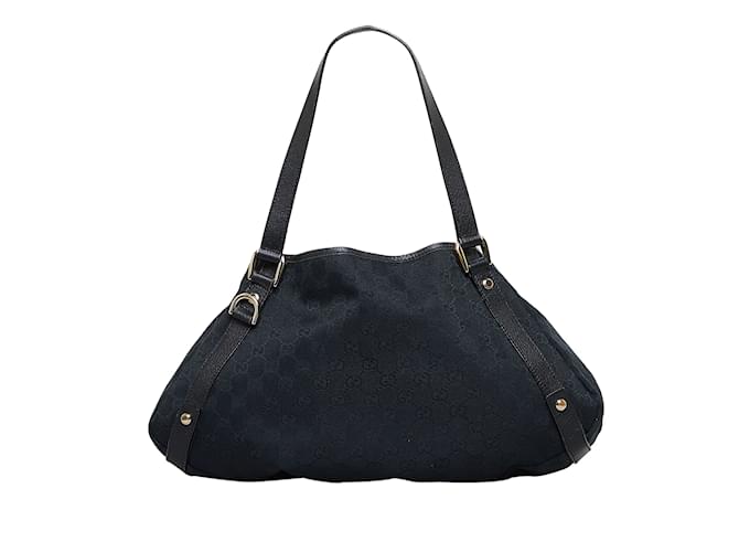 Black Gucci D-Ring Gg Canvas Pelham Shoulder Bag Leather  ref.1213517