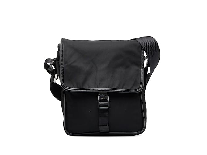Black Prada Tessuto Crossbody Bag Cloth  ref.1213544