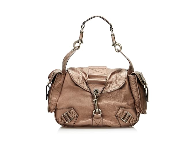 Brown Dior Rebelle Shoulder Bag Leather  ref.1213553
