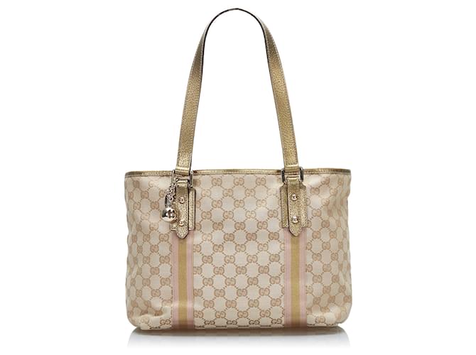 Cabas Jolicoeur en toile Gucci GG marron Cuir  ref.1213557