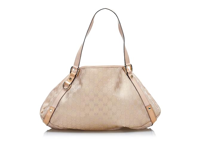 Brown Gucci GG Canvas Tote Bag Leather  ref.1213559