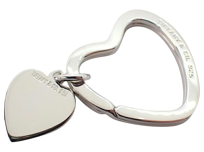 Tiffany & Co Porte clés Silvery Silver  ref.1213604