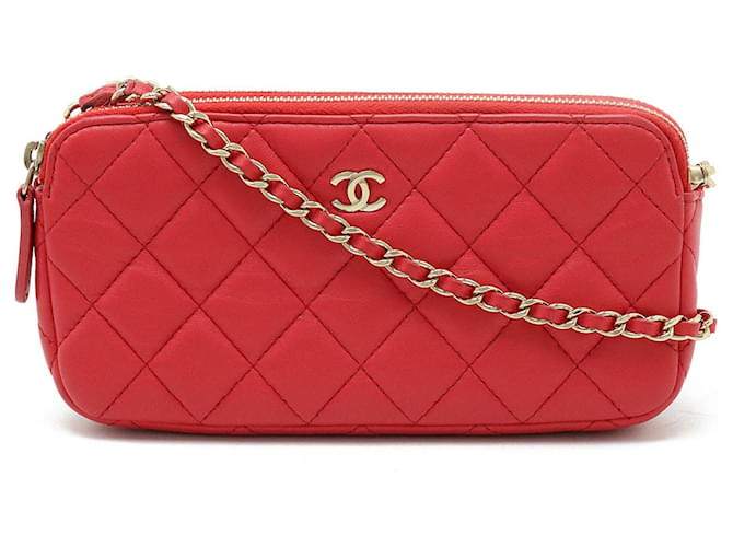 Timeless Chanel - Rot Leder  ref.1213633