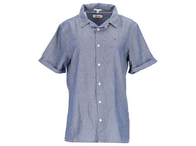 Tommy Hilfiger Mens Cotton Regular Fit Shirt Blue  ref.1213735