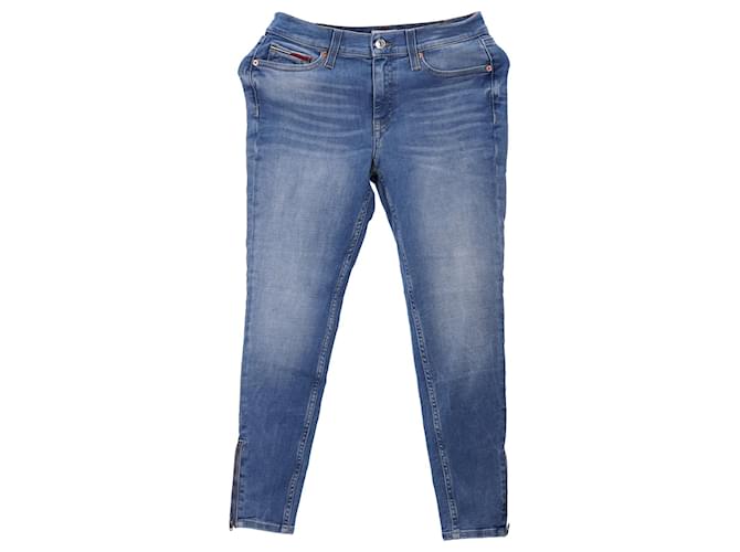 Tommy Hilfiger Damen-Jeans „Nora“ mit mittelhohem Bund und schmaler Passform Blau Hellblau Baumwolle  ref.1213750