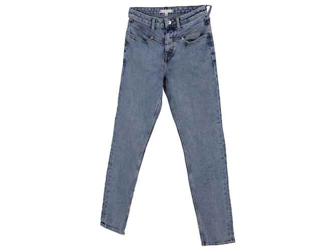 Tommy Hilfiger Calça jeans feminina Gramercy Mom Fit cintura alta Stonewash Azul Azul claro Algodão  ref.1213755