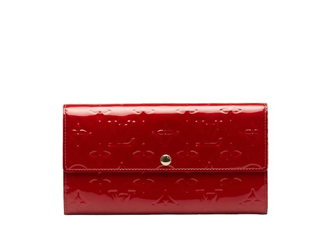 Louis Vuitton Portafoglio Monogram Vernis Sarah M93530 Rosso Pelle Pelle verniciata  ref.1213769