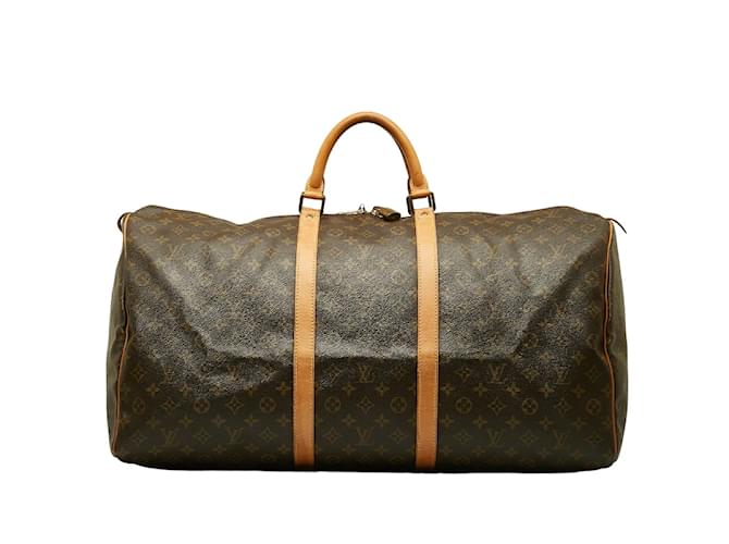 Louis Vuitton Monogram Keepall 60 M41422 Brown Cloth  ref.1213776