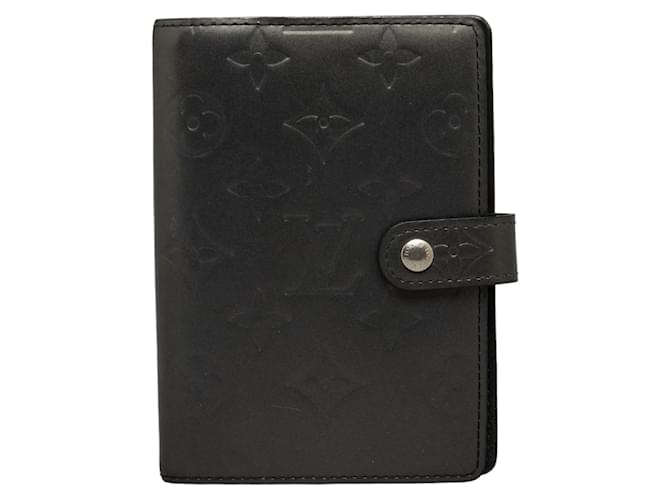Louis Vuitton Monogram Matte Agenda PM  R20935 Black Leather Pony-style calfskin  ref.1213785