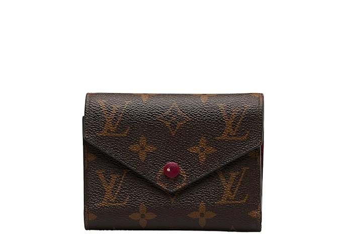 Louis Vuitton Monogram Portefeuille Victorine Trifold Wallet M41938 Braun Leinwand  ref.1213799