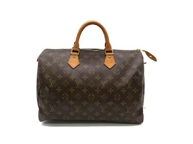 Louis Vuitton Monogram Speedy 35 M41524 Brown Cloth  ref.1213820