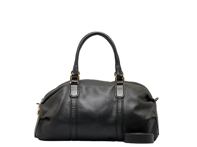 Gucci Leather Travel Bag 002 122 Black  ref.1213836