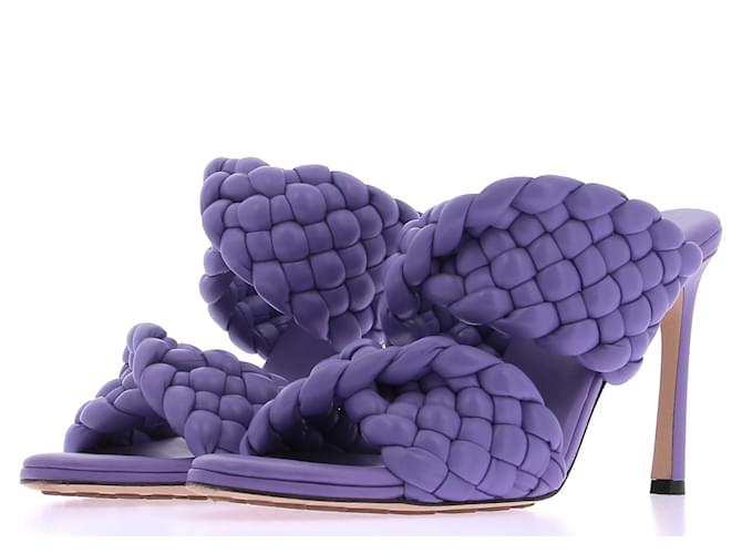 BOTTEGA VENETA  Mules & clogs T.eu 39 leather Purple  ref.1213847
