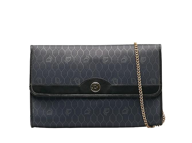Dior Honeycomb Chain Shoulder Bag Blue Cloth  ref.1213871