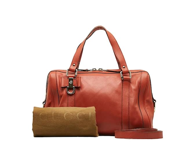 Gucci Mittelgroße Boston-Tasche aus Duchessa-Leder 336665 Pink  ref.1213878