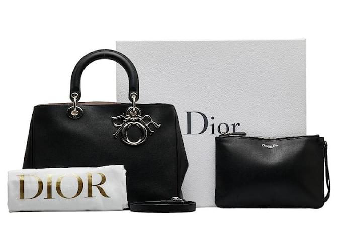 & Other Stories Diorissimo Tote Bag Black Leather Pony-style calfskin  ref.1213902