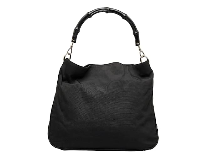 Gucci Bamboo Tote Bag 001 1577 Black Cloth  ref.1213908