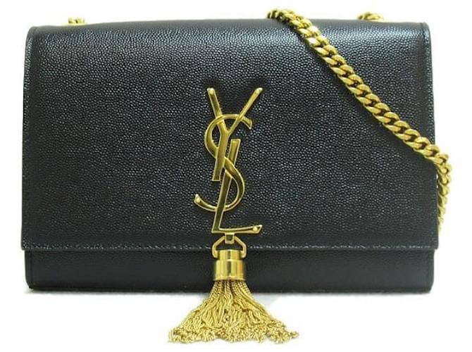 Yves Saint Laurent Logo  Kate Small Bag 474000 Black Leather  ref.1213942