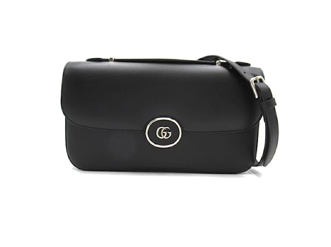 Gucci Petite GG  Leather Shoulder Bag 739721AABSG1000 Black  ref.1213952