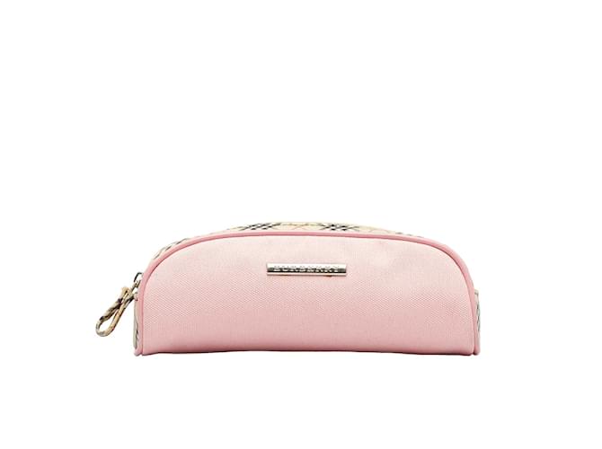 Burberry Canvas Cosmetic Pouch Pink Cloth  ref.1214000