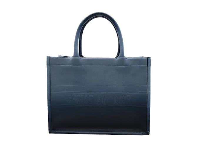 Dior Mittelgroße Büchertasche aus Leder Blau  ref.1214033