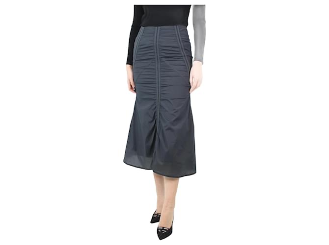Autre Marque Dark grey nylon skirt - size L  ref.1214045