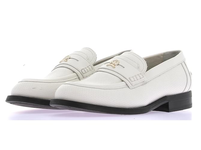 TOMMY HILFIGER  Flats T.eu 39 leather White  ref.1214065