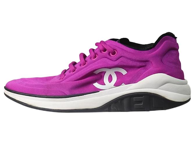 Chanel Purple lace-up trainers - size EU 37  ref.1214067