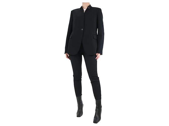 Autre Marque Max Mara Studio Black single-buttoned blazer - size UK 16 Triacetate  ref.1214137