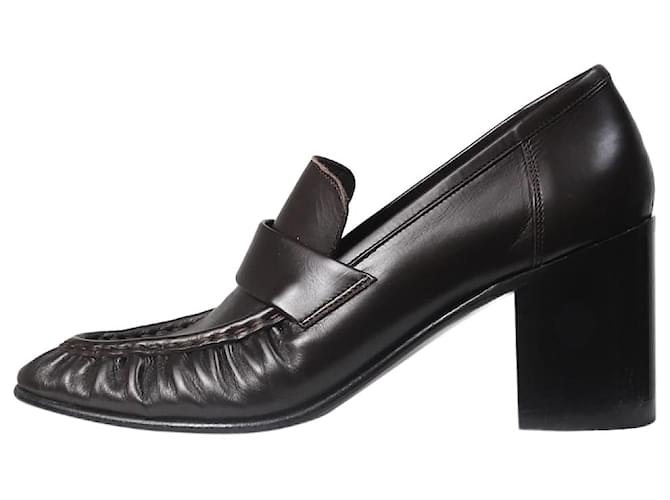 The row Sapatos de salto em pele castanho escuro - tamanho UE 38.5 Marrom Couro  ref.1214139