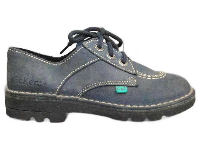 Autre Marque derby Kickers in pelle azzurro 35 Blu chiaro