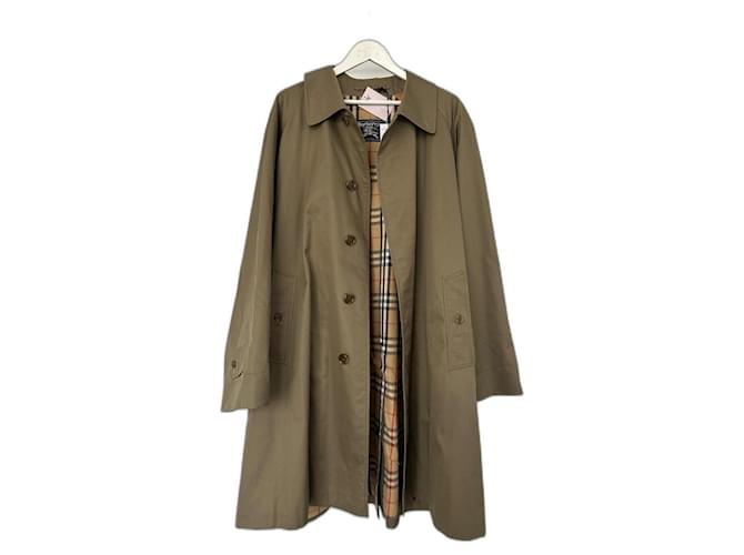 Trench coat vintage modelo “Camden” da Burberry Caqui Algodão  ref.1214166