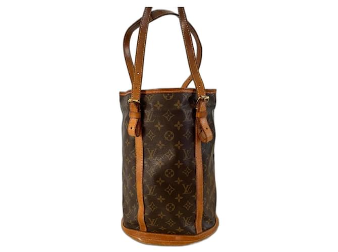 Bucket Bag/ Louis Vuitton GM bucket Brown Cloth  ref.1214174