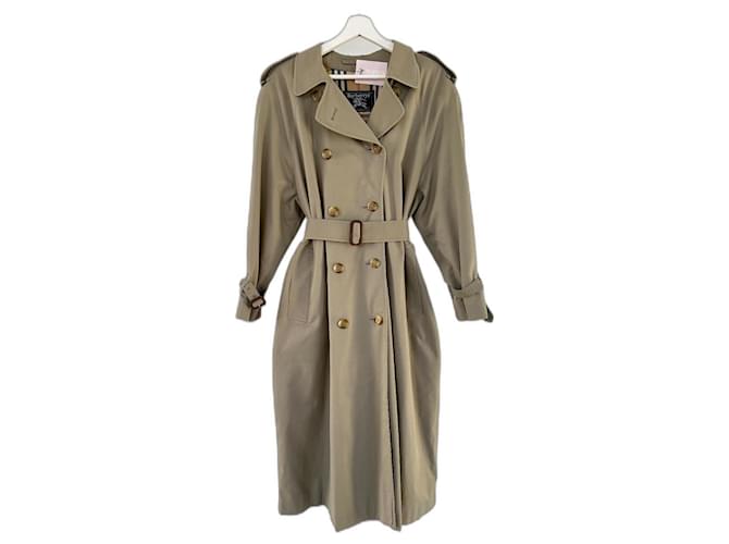 Burberry vintage “the Waterloo” model trench coat Khaki Cotton  ref.1214176